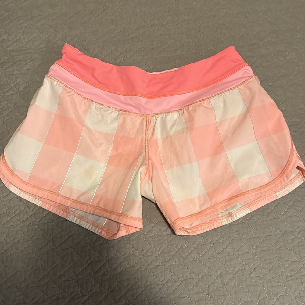 Lululemon Checkered Workout Athletic Casual Shorts